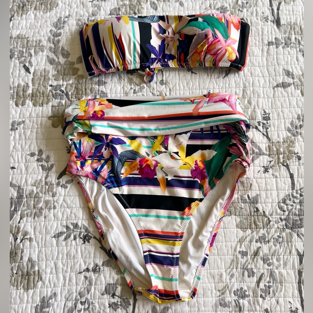 Trina Turk Treasure Cove High Waist Bikini Set โข 8 - Picture 6 of 12